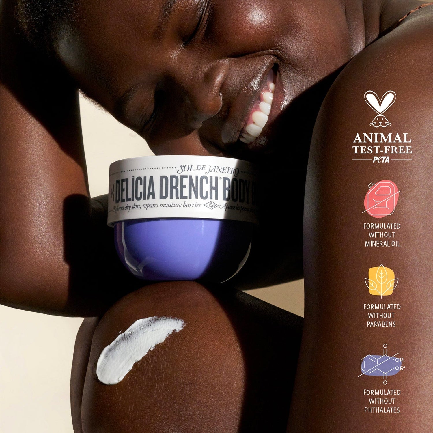  animal test-free peta vegan | formulated without mineral oil |  formulated without parabens | formulated without Phthalates